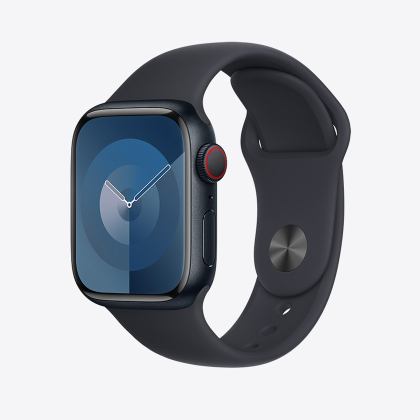 Apple Watch Series 9 Cellular 45mm Midnight Alu Case w Midnight Sport Band - S/M (DEMO)