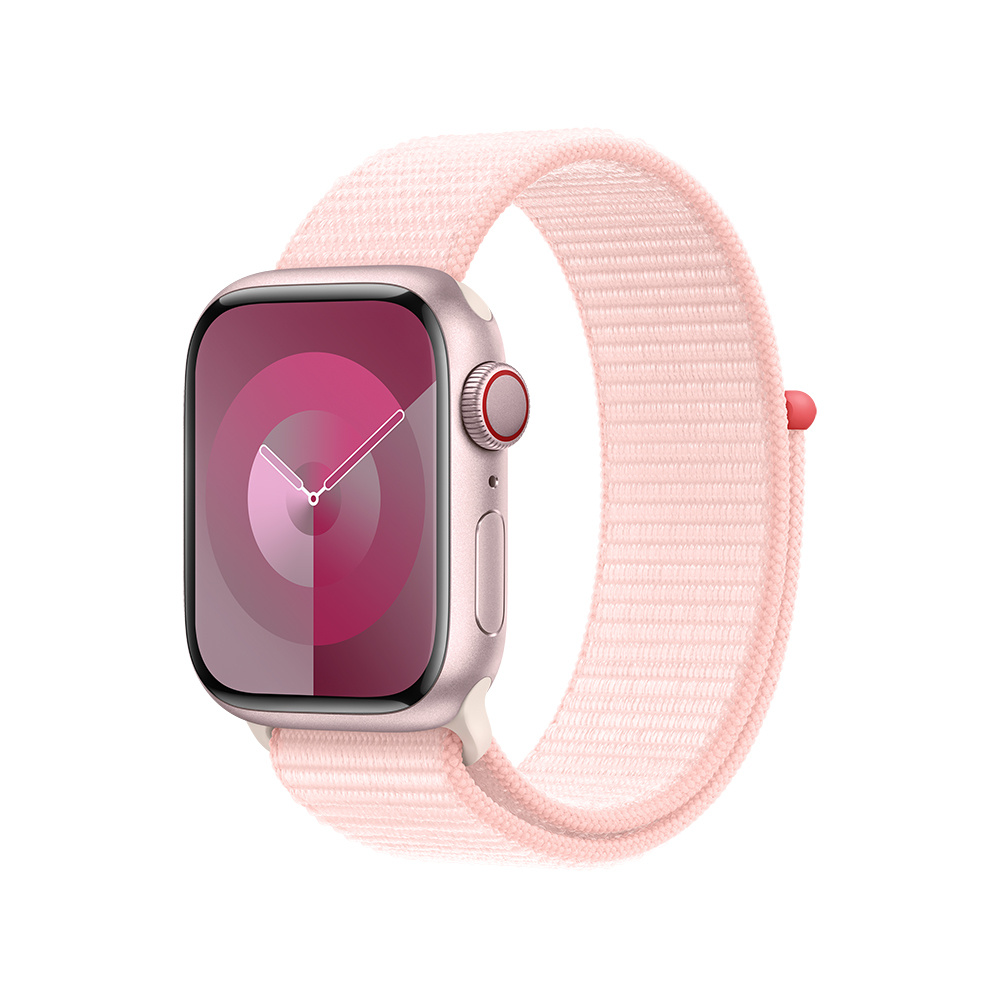 Apple Watch Series 9 Cellular 41mm Pink Alu Case w Light Pink Sport Loop (DEMO)