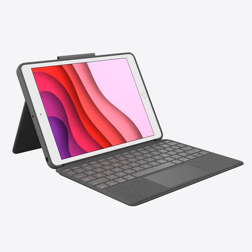 Logitech Combo Touch Detachable backlit keyboard case for iPad (7th, 8th, and 9th gen) - Graphite - UK