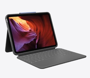 Logitech Rugged Folio Ultra-protective keyboard case with Smart Connector for iPad (10th gen) - Oxford Grey - UK