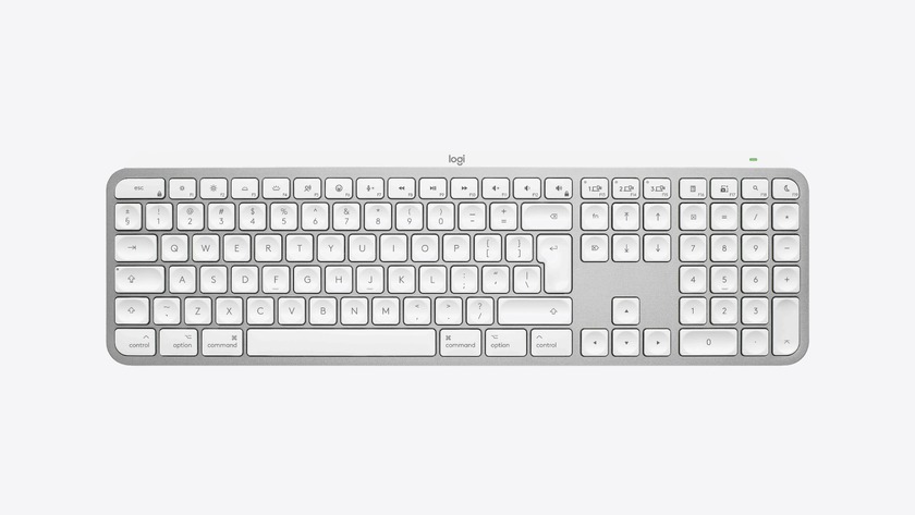 Logitech MX Keys S for Mac Compact Wireless Performance Mouse - Pale Grey - US/INT