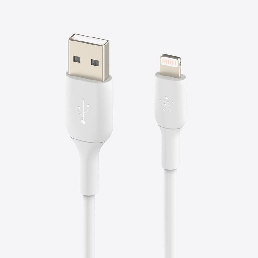 Belkin BOOST CHARGE USB-A to Lightning Cable, PVC - 2M - White