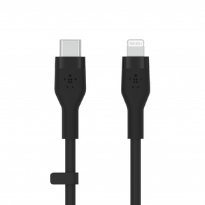 Belkin BOOST CHARGE Flex Silicone cable USB-C to Lightning - 1M - Black