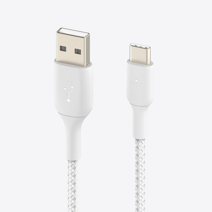 Belkin BOOST CHARGE USB-A to USB-C Cable, Braided - 2M - White