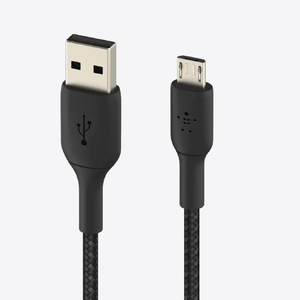 Belkin BOOST CHARGE Micro-USB to USB-A Cable, Braided - 1M - Black