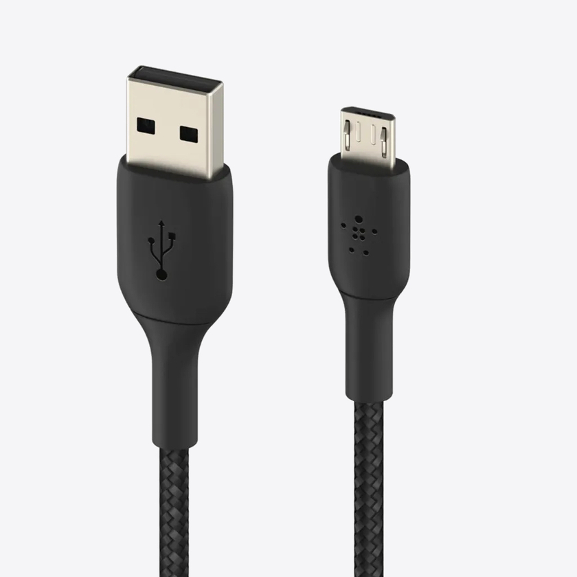Belkin BOOST CHARGE Micro-USB to USB-A Cable, Braided - 1M - Black