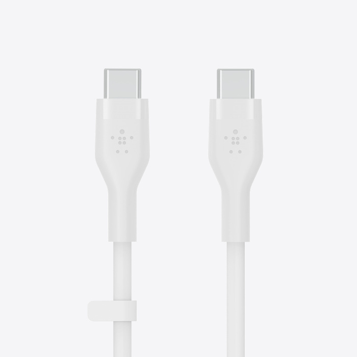 Belkin BOOST CHARGE Flex Silicone cable USB-C to USB-C 2.0 - 2M - White