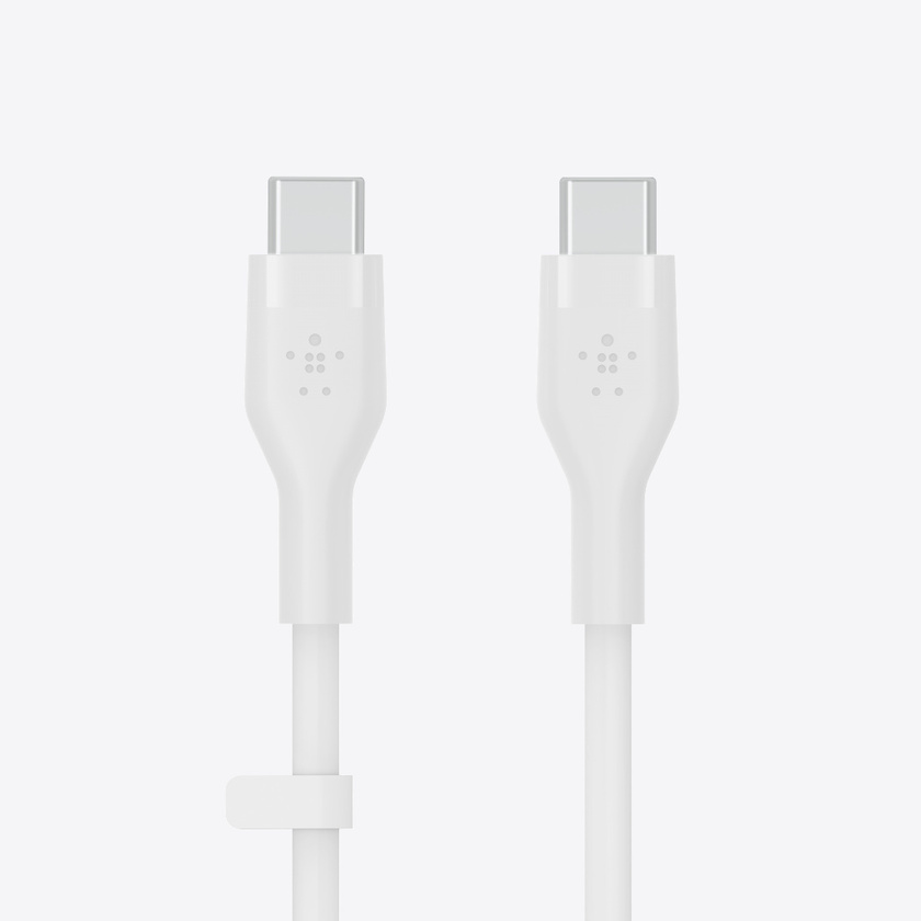 Belkin BOOST CHARGE Flex Silicone cable USB-C to USB-C 2.0 - 2M - White