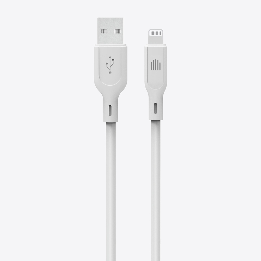 Dviced Cable USB-A to Lightning silicone 1,25m - White