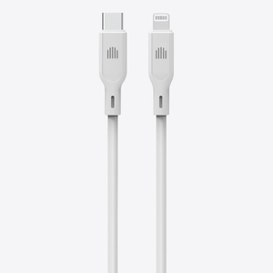 Dviced Cable USB-C to Lightning silicone 1,25m - White