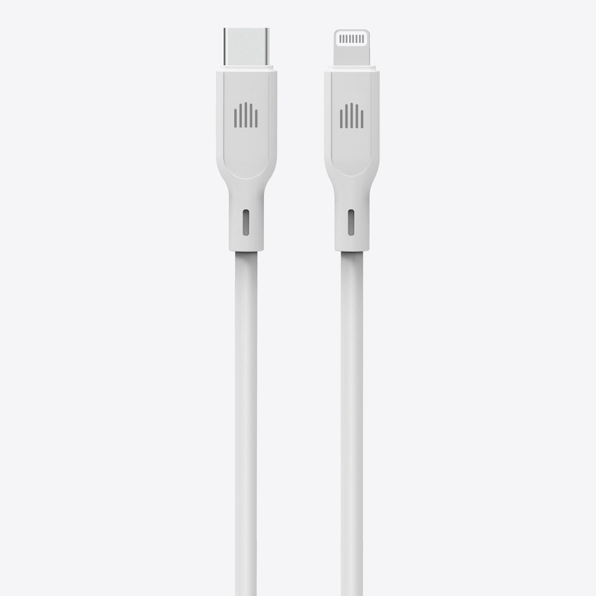 Dviced Cable USB-C to Lightning silicone 1,25m - White
