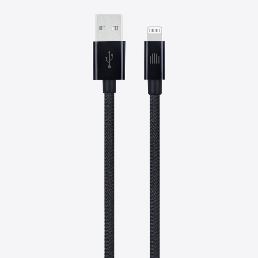 Dviced Cable USB-A to Lightning Nylon Textile 1,25m - Black