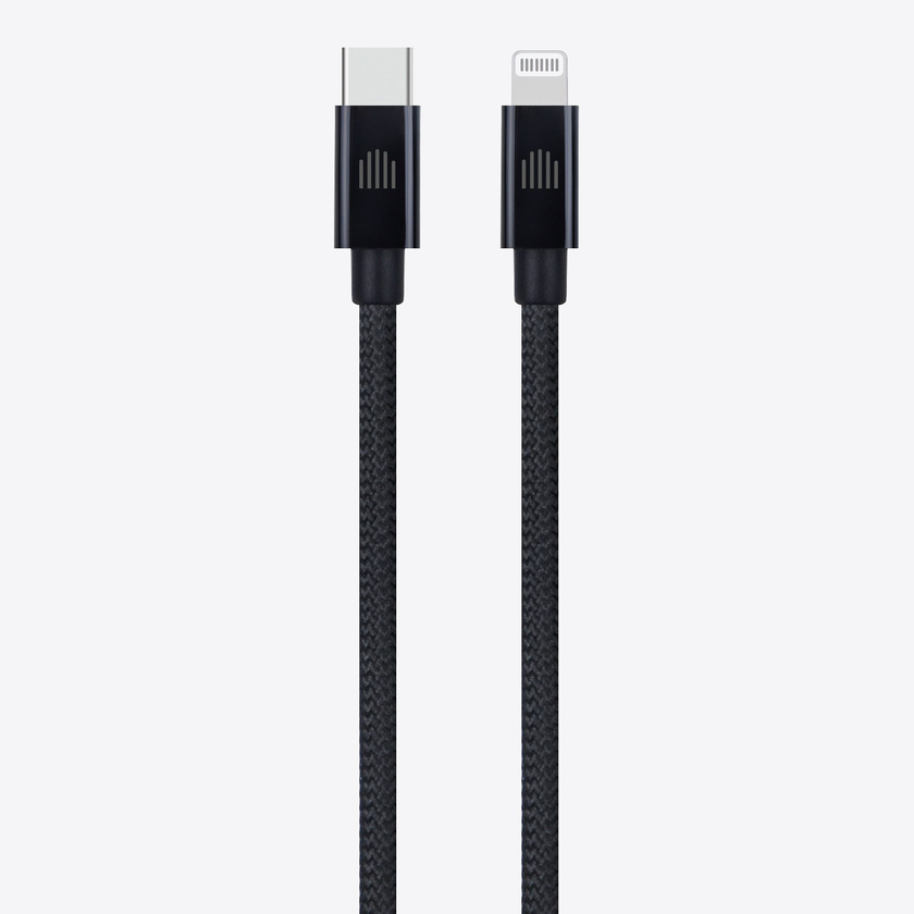 Dviced Cable USB-C to Lightning Nylon Textile 0,25m - Black
