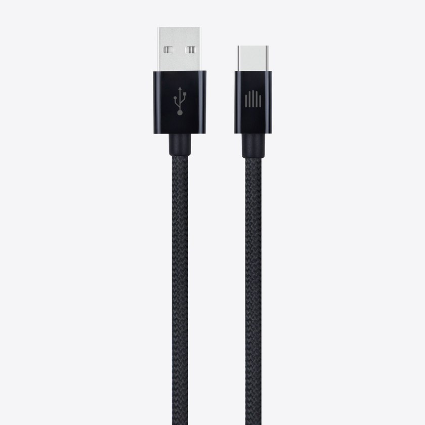 Dviced Cable USB-A to USB-C Nylon Textile 1,25m - Black