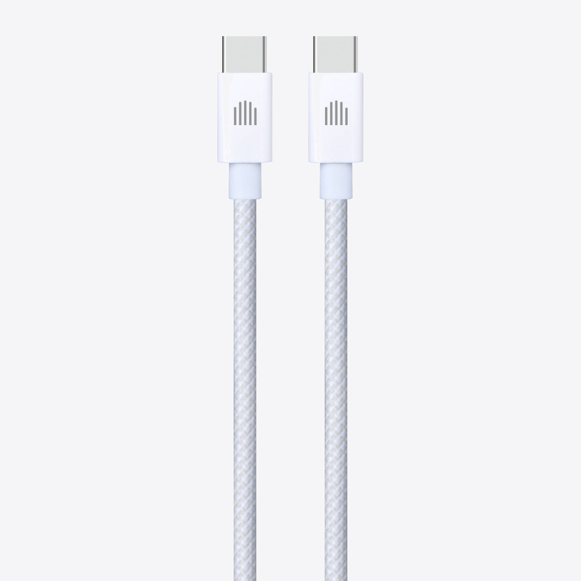 Dviced Cable USB-C to USB-C Nylon Textile 1,25m - White