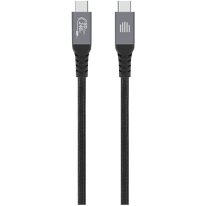 Dviced USB4 Braided Cable, 80 Gbps, 240 W, (Thunderbolt compatible), 1m - black