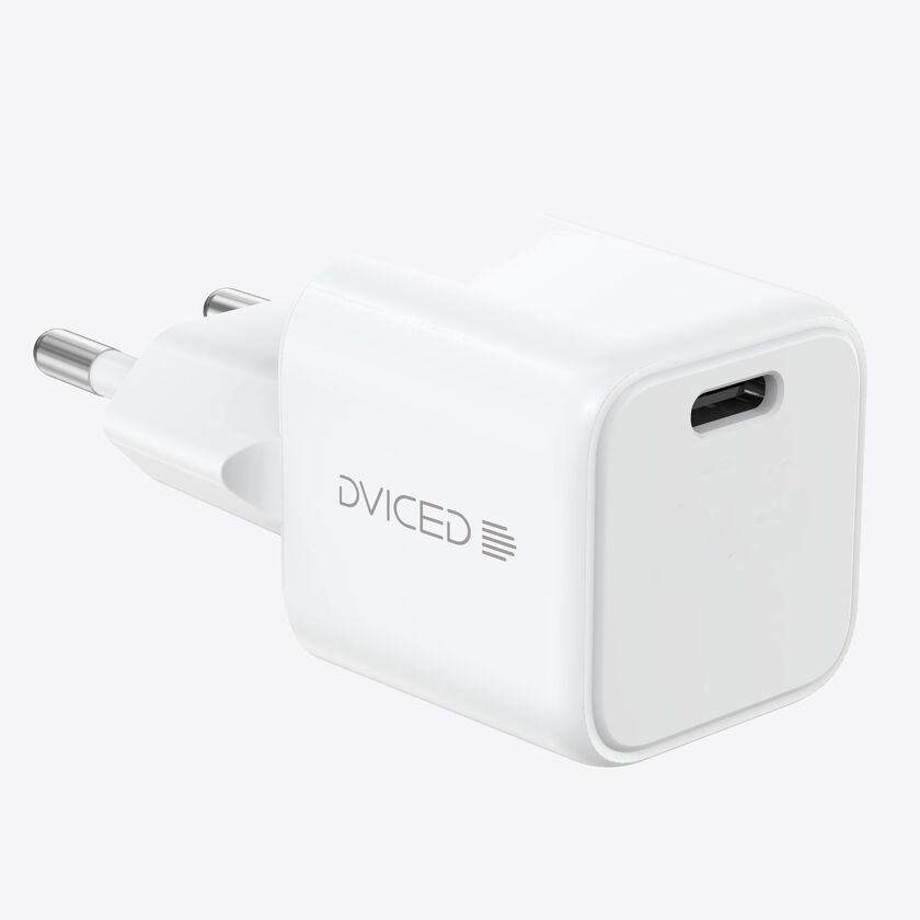 Dviced Wall charger 30W GaN USB-C EU w cable - White