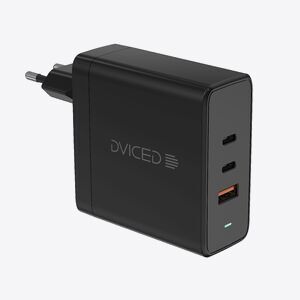 Dviced Wall charger 65W GaN 1 USB-A, 2 USB-C EU w cable - Black