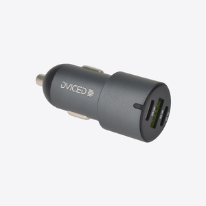 Dviced Car charger 60W 2 USB-C 1 USB-A - Gray