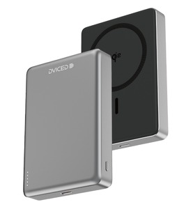 Dviced Qi2 Ultrathin MagSafe Power bank 10000mAh - black/grey