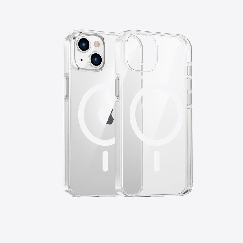 Dviced Magsafe iPhone 15 clear case - White