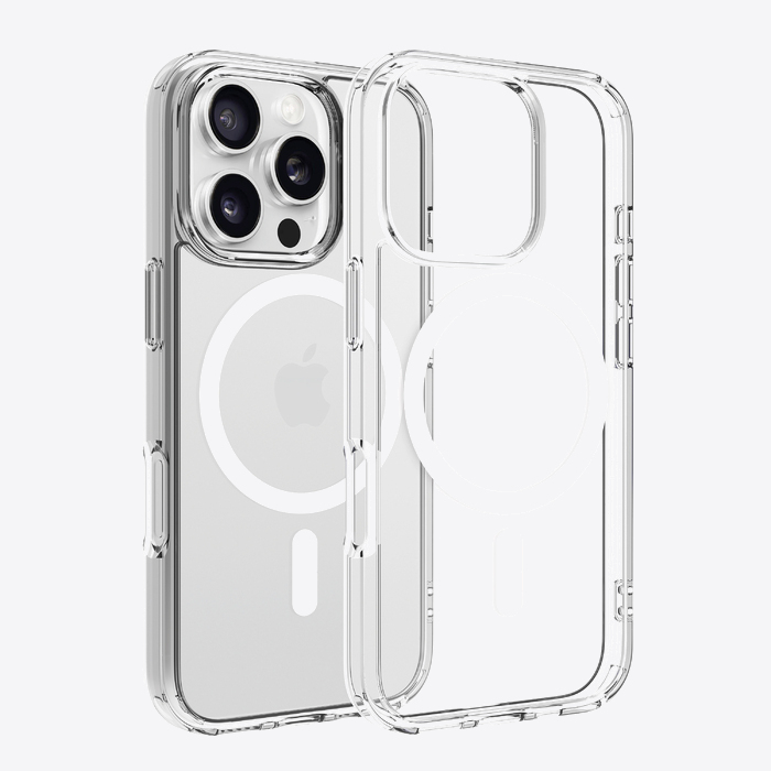 Dviced Magsafe iPhone 16 Pro clear case - White
