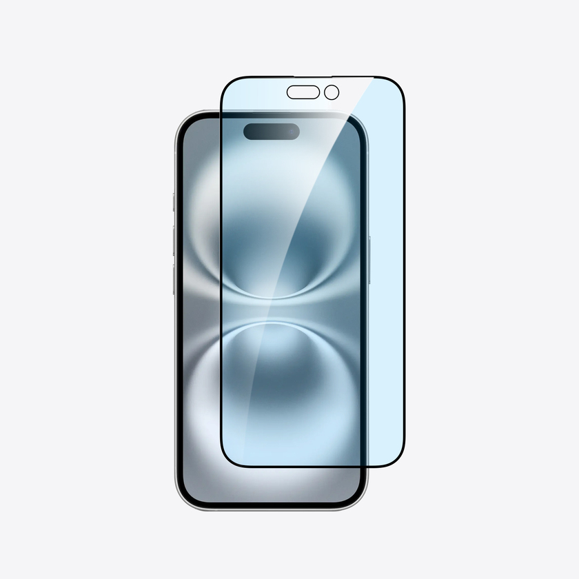 Dviced Anti-blue light tempered glass screen protector edge to edge for iPhone 16 with applicator