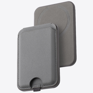 Dviced Leather magsafe foldable cardholder and stand - Grey