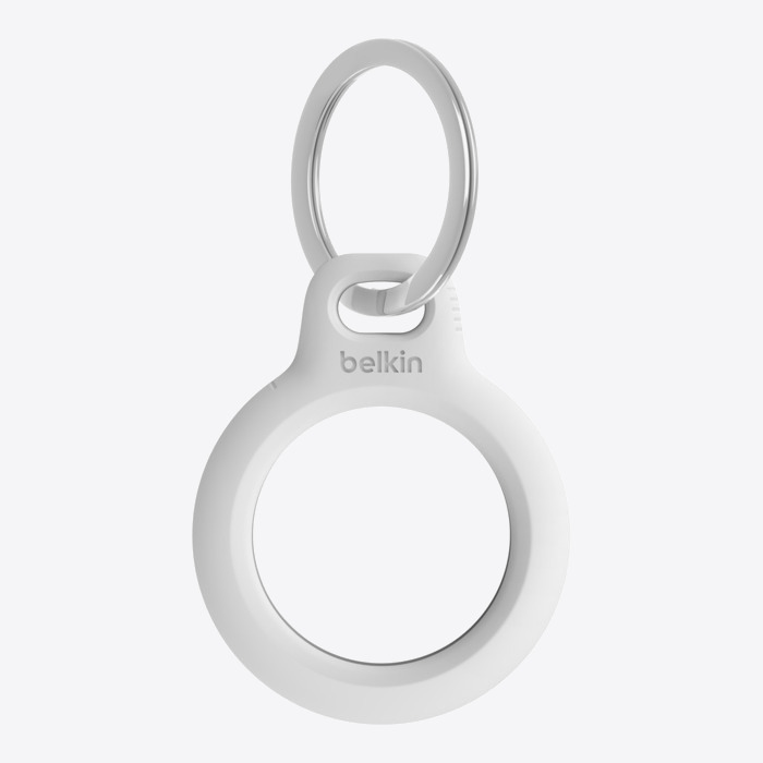 Belkin Secure Holder w Keyring - Airtag - White