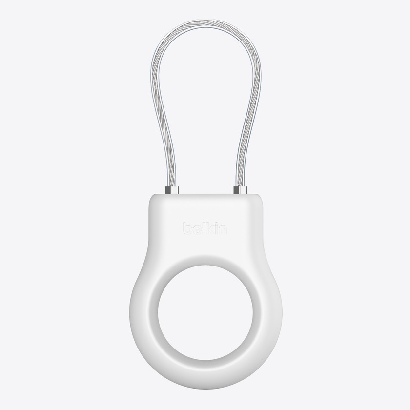 Belkin Secure Holder w Wire Cable - Airtag - White