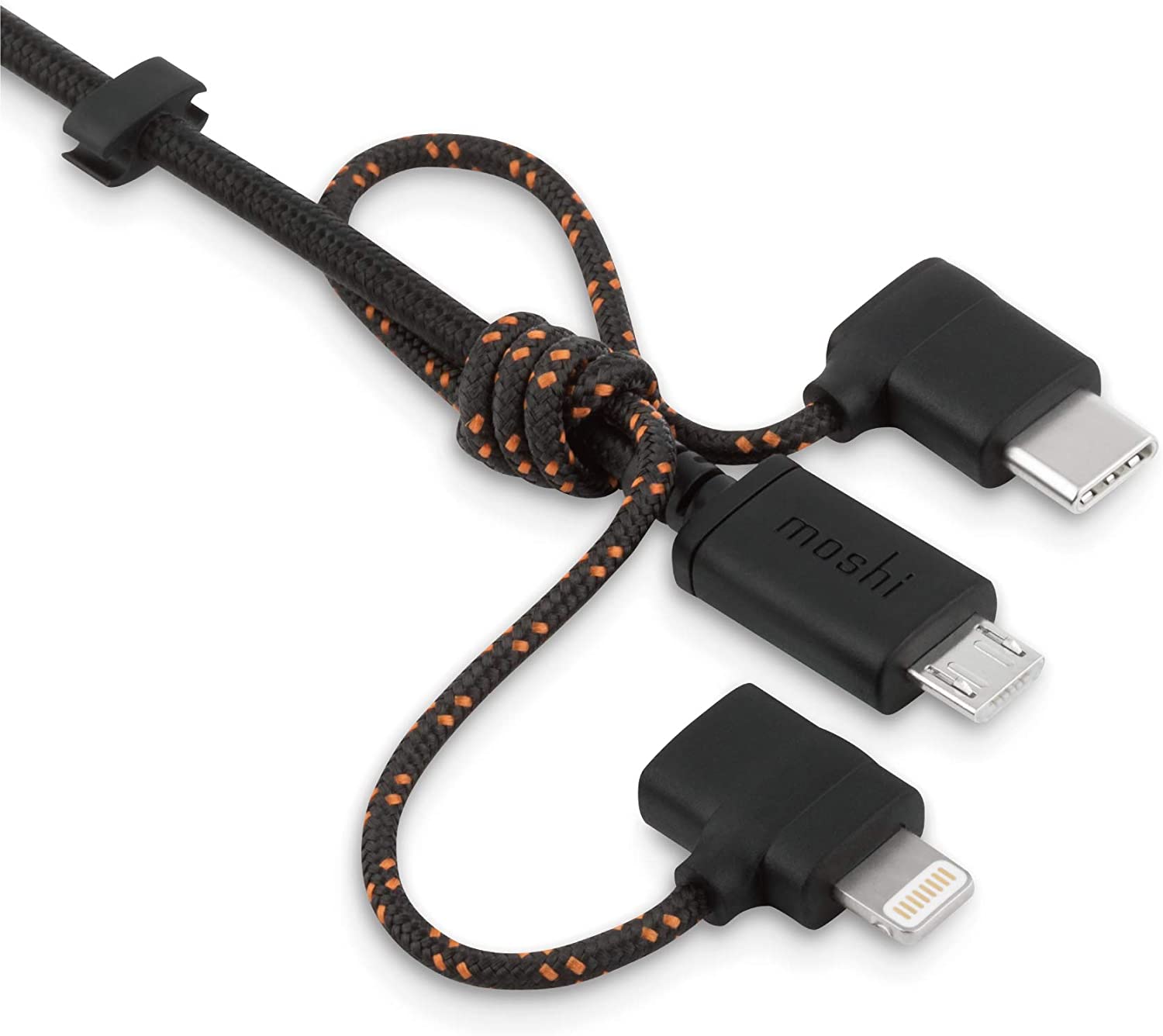Moshi 3-in-1 Universal Charging cable USB-C, Lightning, MicroUSB Black
