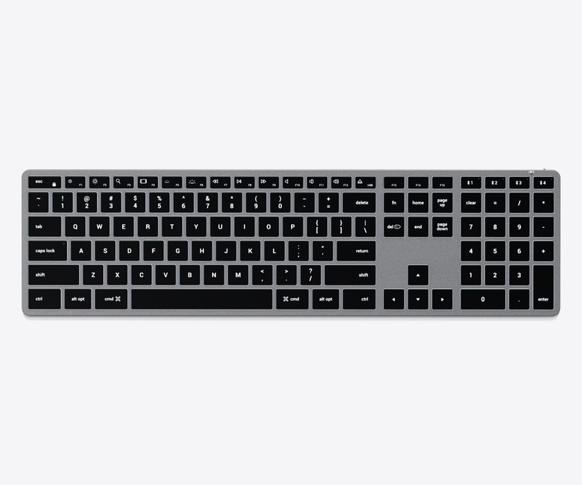 Satechi Slim X3 Bluetooth Backlit Wireless Keyboard US Space Grey
