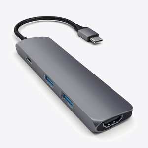 Satechi Aluminum SLIM Type-C MultiPort Adapter Space Gray