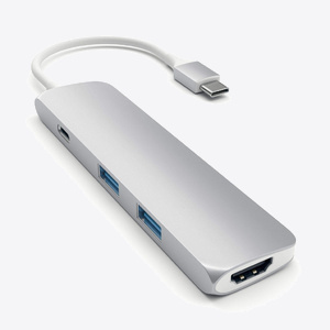 Satechi Aluminum SLIM Type-C MultiPort Adapter Silver