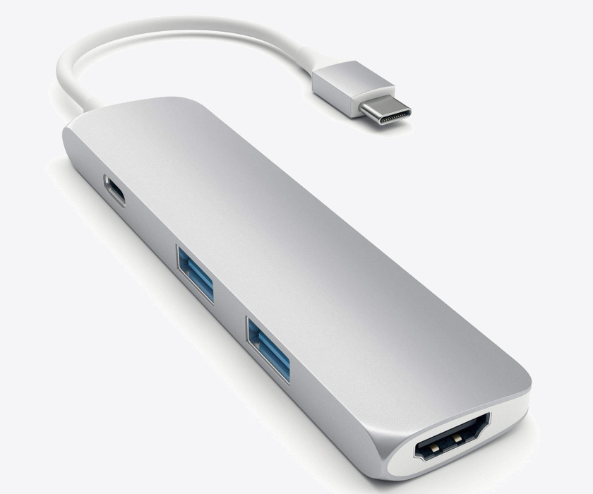 Satechi Aluminum SLIM Type-C MultiPort Adapter Silver