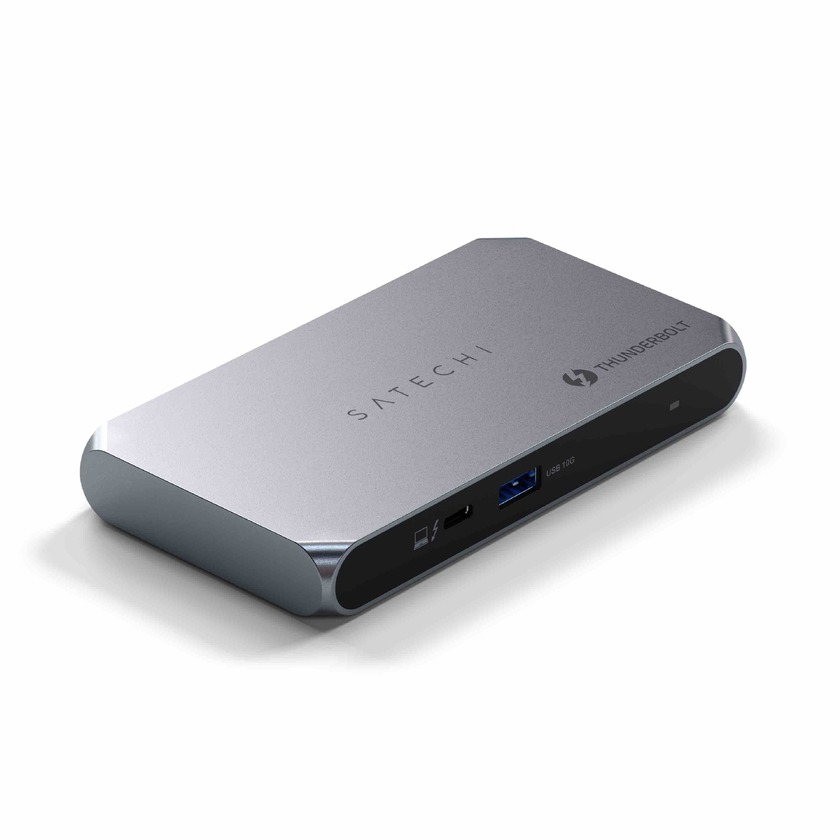 Satechi Thunderbolt 4 Slim Hub Pro (3x Thunderbolt 4 Downstream Ports up to 40 Gbps, 15W,2x 4K at 60Hz or 1x 8K at 30Hz or (1x) 6K on Mac) - Silver