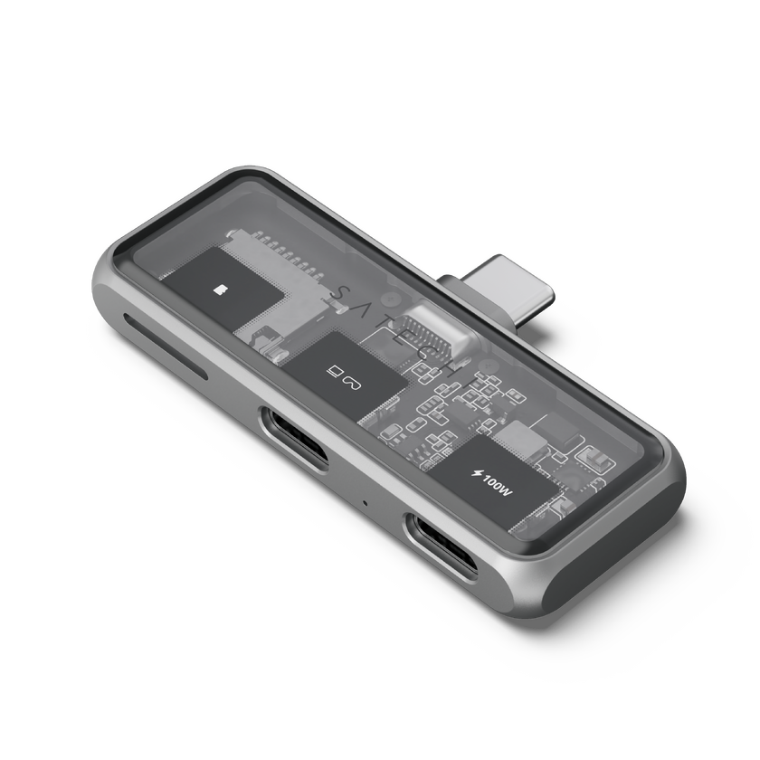 Satechi Mobile XR Hub with  dual USB-C and microSD - Space Gray