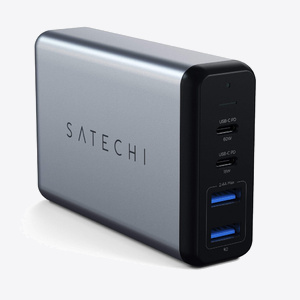 Satechi 75W Dual Type-C PD Travel Charger Space Gray