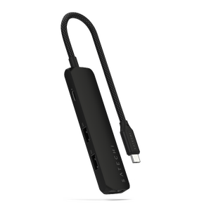Satechi 4-in-1 USB-C Slim Multiport Adapter 4K - Black