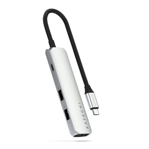 Satechi 4-in-1 USB-C Slim Multiport Adapter 4K - Silver