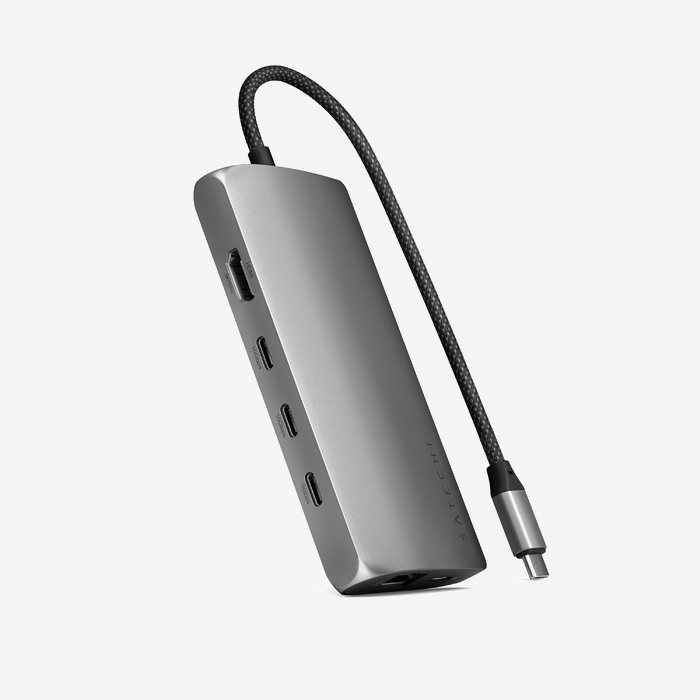 Satechi USB-C MultiPort Adapter 8K with Ethernet V3 - Space Gray