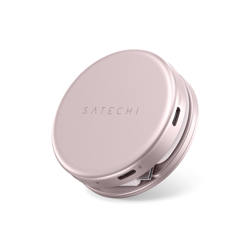 Satechi OntheGo 5-in-1 Multiport Adapter (1x HDMI 4K 60Hz, 1x USB-C up to 5 Gbps, 1x USB-A 3.0 up to 5 Gbps, 1xUSB-C PD60W, 1x SD card reader) - Blush