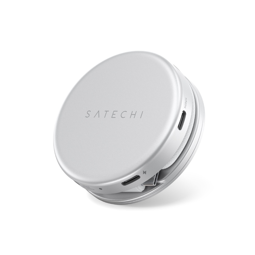 Satechi OntheGo 5-in-1 Multiport Adapter (1x HDMI 4K 60Hz, 1x USB-C up to 5 Gbps, 1x USB-A 3.0 up to 5 Gbps, 1xUSB-C PD60W, 1x SD card reader) - Silver