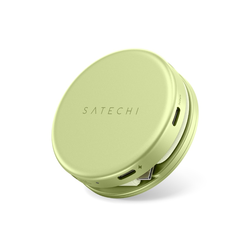 Satechi OntheGo 5-in-1 Multiport Adapter (1x HDMI 4K 60Hz, 1x USB-C up to 5 Gbps, 1x USB-A 3.0 up to 5 Gbps, 1xUSB-C PD60W, 1x SD card reader) - Citrus