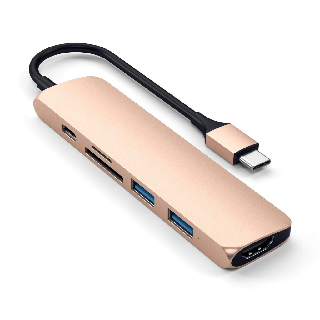 Satechi Type-C Slim Multiport Adapter V2 Gold