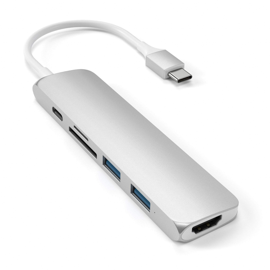 Satechi Type-C Slim Multiport Adapter V2 Silver