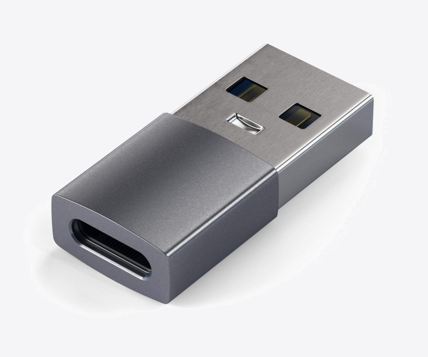 Satechi Aluminum Type-A to Type-C Adapter Space Gray