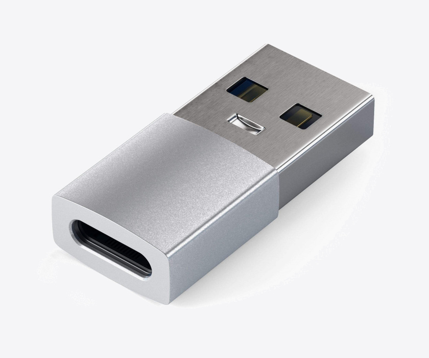 Satechi Aluminum Type-A to Type-C Adapter Silver