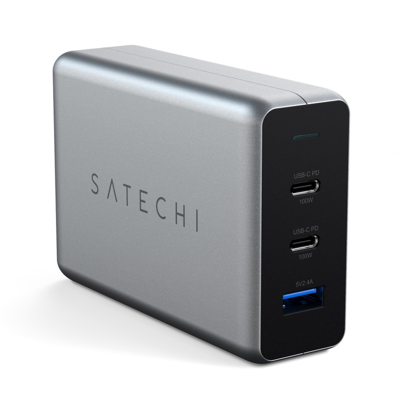 Satechi USB-C PD Compact GAN Charger 100W Space Gray