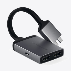 Satechi Type-C Dual HDMI Adapter Space Gray